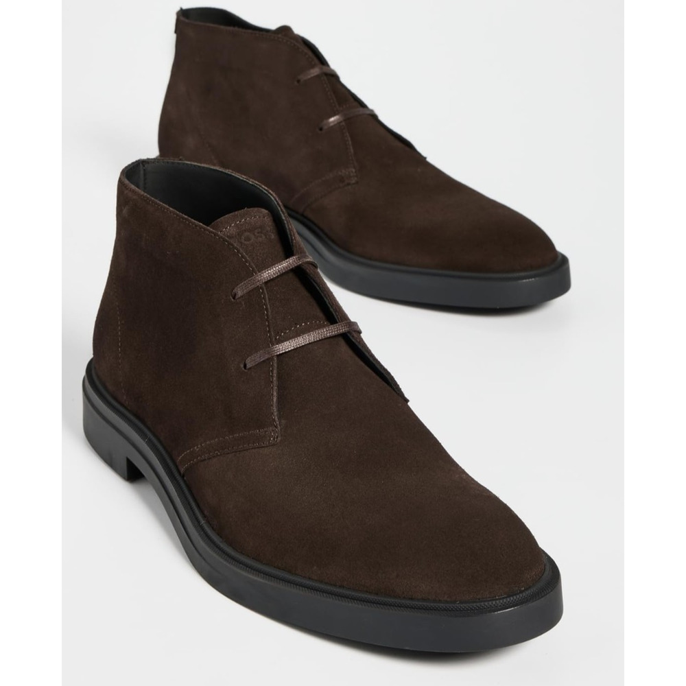 Hugo Boss Men's Calev Chukka Boots Seude Brown EU 43 / USA 10